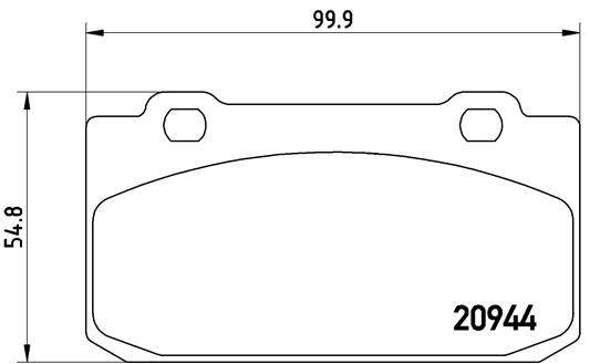 set placute frana,frana disc P 23 027 BREMBO