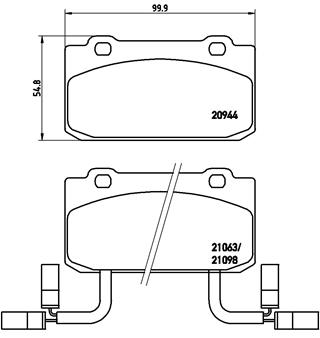 set placute frana,frana disc P 23 030 BREMBO