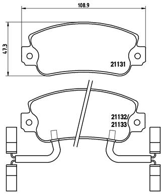 set placute frana,frana disc P 23 031 BREMBO