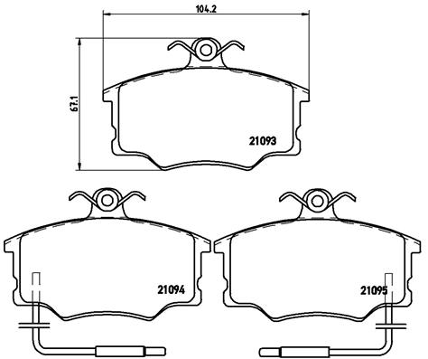 set placute frana,frana disc P 23 034 BREMBO