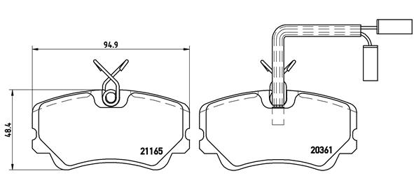 set placute frana,frana disc P 23 035 BREMBO
