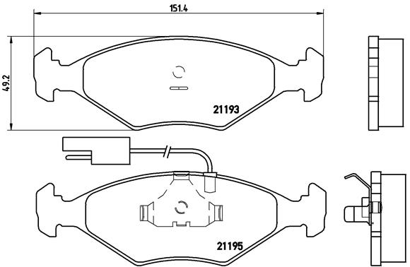 set placute frana,frana disc P 23 039 BREMBO