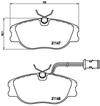 set placute frana,frana disc P 23 041 BREMBO