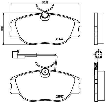 set placute frana,frana disc P 23 043 BREMBO