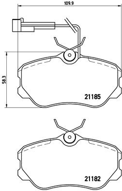 set placute frana,frana disc P 23 045 BREMBO