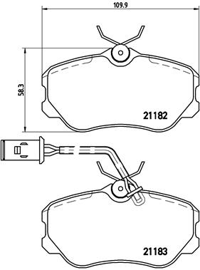 set placute frana,frana disc P 23 047 BREMBO