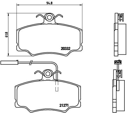 set placute frana,frana disc P 23 048 BREMBO