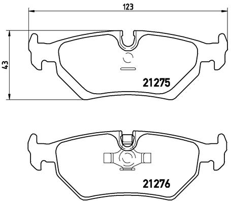set placute frana,frana disc P 23 062 BREMBO