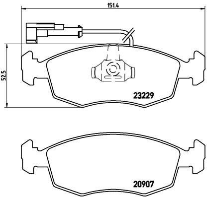 set placute frana,frana disc P 23 063 BREMBO
