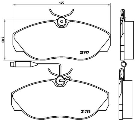 Set placute frana,frana disc P 23 068 BREMBO