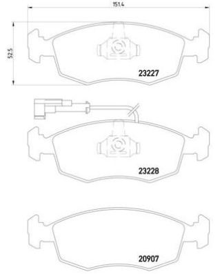 set placute frana,frana disc P 23 076 BREMBO