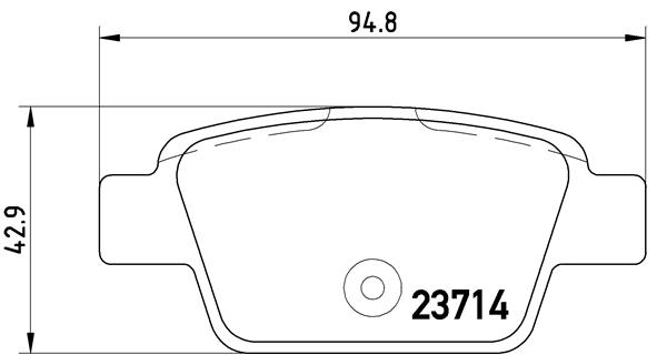 Set placute frana,frana disc P 23 080 BREMBO