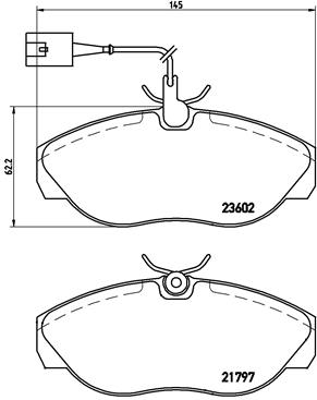 set placute frana,frana disc P 23 083 BREMBO