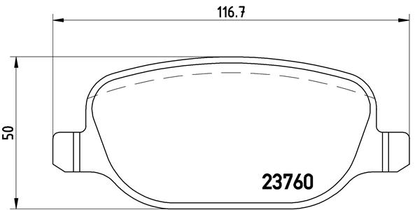 Set placute frana,frana disc P 23 089 BREMBO