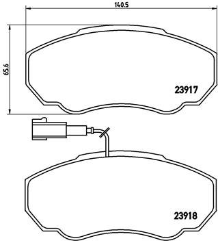 Set placute frana,frana disc P 23 091 BREMBO