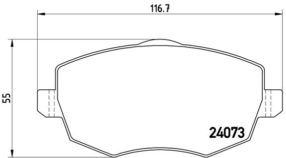set placute frana,frana disc P 23 094 BREMBO