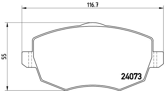 set placute frana,frana disc P 23 095 BREMBO