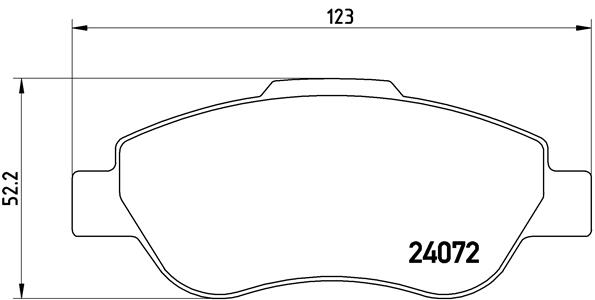 set placute frana,frana disc P 23 097 BREMBO