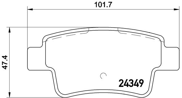 set placute frana,frana disc P 23 104 BREMBO