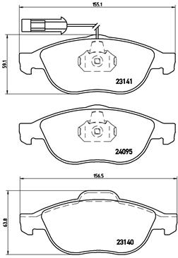 set placute frana,frana disc P 23 114 BREMBO