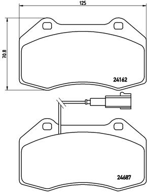 Set placute frana,frana disc P 23 117 BREMBO