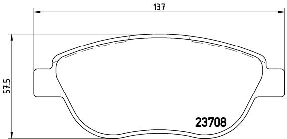 Set placute frana,frana disc P 23 119 BREMBO