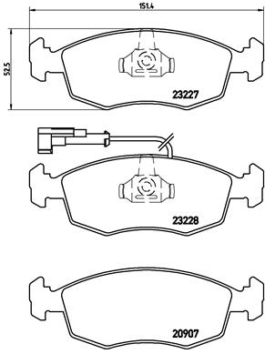 set placute frana,frana disc P 23 121 BREMBO