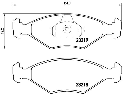 set placute frana,frana disc P 23 124 BREMBO