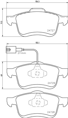 Set placute frana,frana disc P 23 130 BREMBO