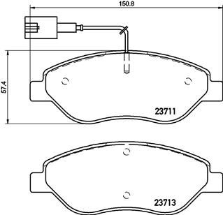 Set placute frana,frana disc P 23 145 BREMBO