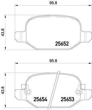 Set placute frana,frana disc P 23 150 BREMBO