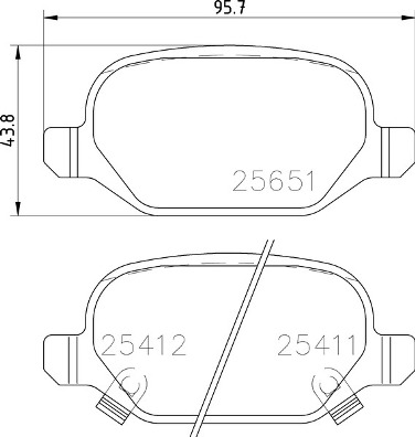 set placute frana,frana disc P 23 151 BREMBO