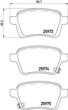 Set placute frana,frana disc P 23 156 BREMBO