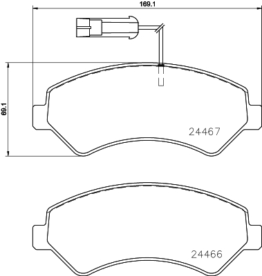 Set placute frana,frana disc P 23 161 BREMBO