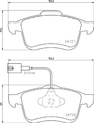 Set placute frana,frana disc P 23 163 BREMBO