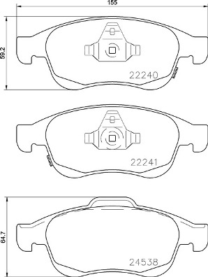 Set placute frana,frana disc P 23 165 BREMBO