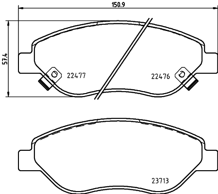 Set placute frana,frana disc P 23 178 BREMBO