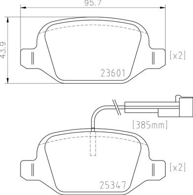 Set placute frana,frana disc P 23 181 BREMBO