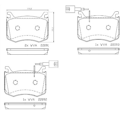 Set placute frana,frana disc P 23 183 BREMBO