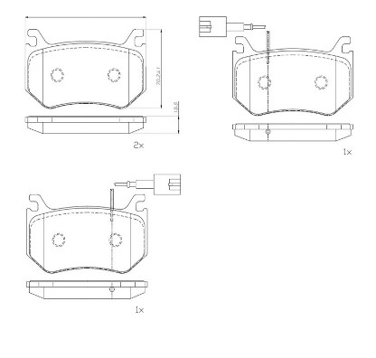 Set placute frana,frana disc P 23 184 BREMBO