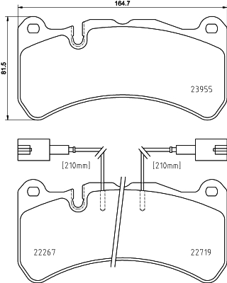 Set placute frana,frana disc P 23 186 BREMBO