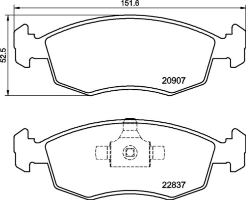 set placute frana,frana disc P 23 192 BREMBO