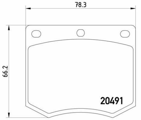 set placute frana,frana disc P 24 002 BREMBO