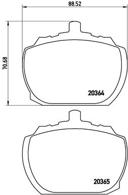 set placute frana,frana disc P 24 004 BREMBO