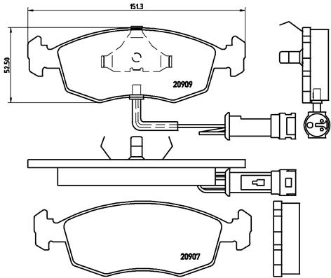 set placute frana,frana disc P 24 007 BREMBO