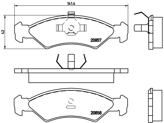 set placute frana,frana disc P 24 016 BREMBO
