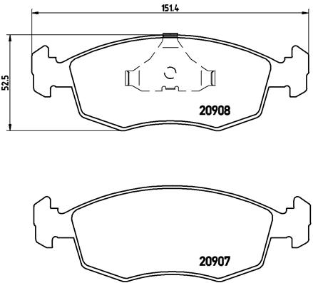 set placute frana,frana disc P 24 019 BREMBO