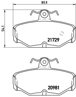 set placute frana,frana disc P 24 021 BREMBO