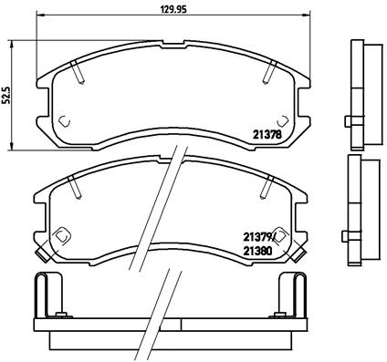 set placute frana,frana disc P 24 024 BREMBO