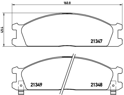 set placute frana,frana disc P 24 026 BREMBO